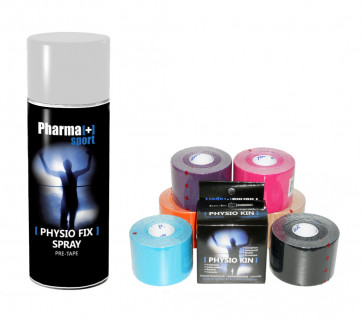 6 KINESIO PHYSIO KIN COLORI A SCELTA CON SPRAY PRE TAPE in OMAGGIO-31