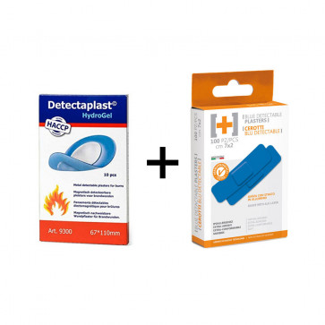 CEROTTI BLU DETECTABLE CLASSICI E PER USTIONI HACCP-31