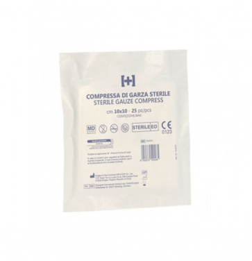 5 CONF. DA 25 GARZE STERILI cm 10x10 Garza sterile idrofila compressa-32