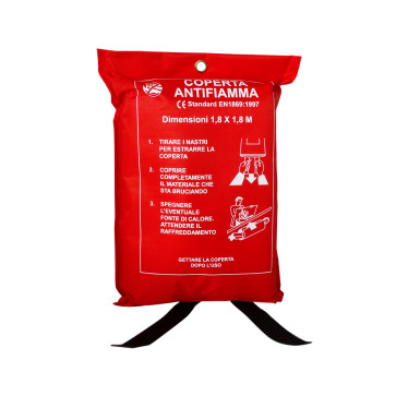 coperta antifiamma con sacca