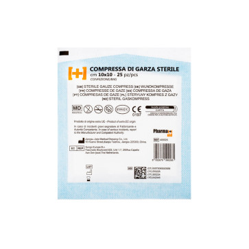 Compressa garza sterile 10x10 cm - busta 25 pz.