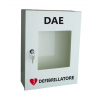 ARMADIO METALLO CON ANTA IN PLEXIGLASS PER DEFIBRILLATORE