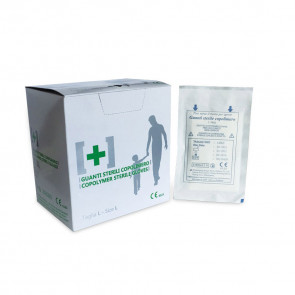 50 Buste da 2 guanti sterili in copolimero large latex free-20