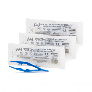 3 pz PINZETTA MEDICA STERILE in Polipropilene Monouso in plastica-20