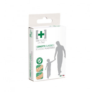 CEROTTI CLASSICI 7 x 2 cm conf. 100 pz traspiranti e impermeabili per medicazione-20