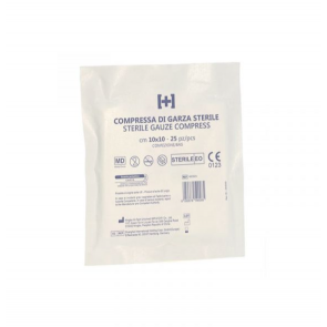 5 CONF. DA 25 GARZE STERILI cm 10x10 Garza sterile idrofila compressa-20
