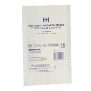 20 GARZE STERILI 18x40 Garza sterile idrofila (20 pezzi confezionate singolarmente)-20