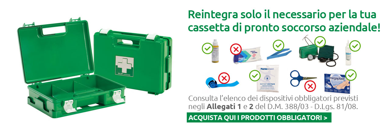 Reintegro per cassetta pronto soccorso